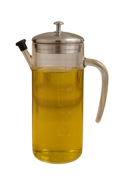 DiBha Acrylic Leaf Proof Oil Bottle, Oil Dispenser, Oil Container For Daily Use in Kitchen, Color- White (Capacity-500ml) - Image 1