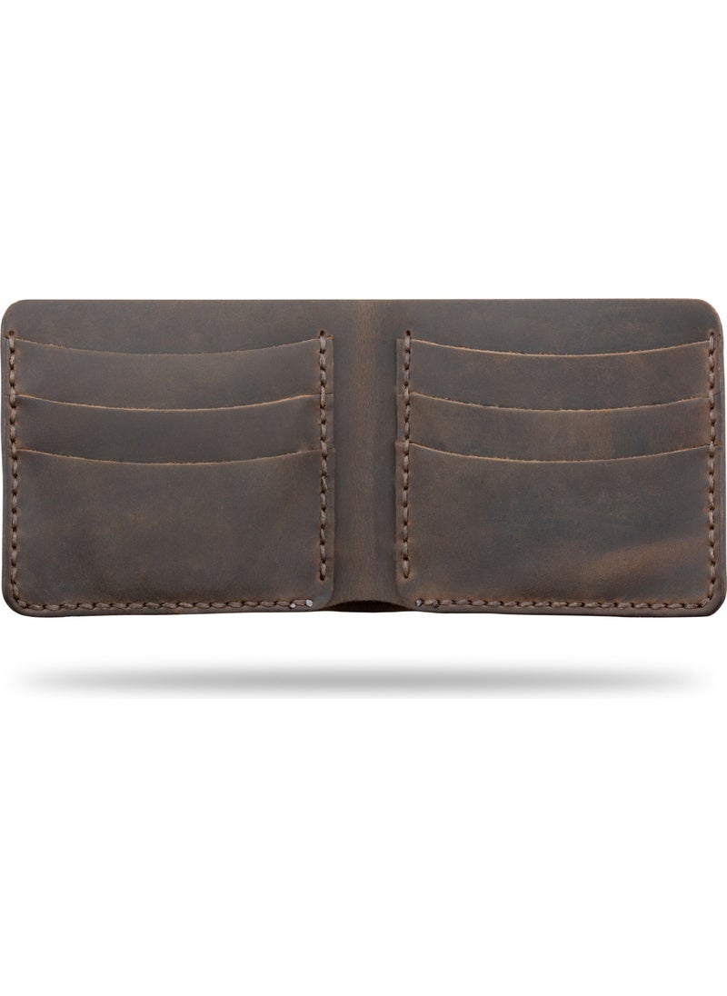 Vagave Leather Handmade Wallet Card Holder Men's Wallet Khaki Green  - Image 5