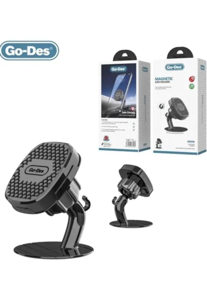 جو-ديز GO-DES GD-HD835 حامل سيارة مغناطيسي أسود - Image 4