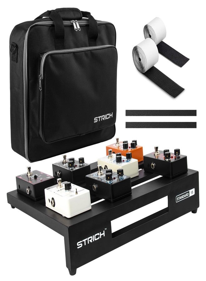 STRICH Guitar Pedal Board Aluminum Alloy 1.82lb Super Light Small Effect Pedalboard 15'' x 11.8'' with Carry Bag, STANDARD 15 (Angled) - Image 1