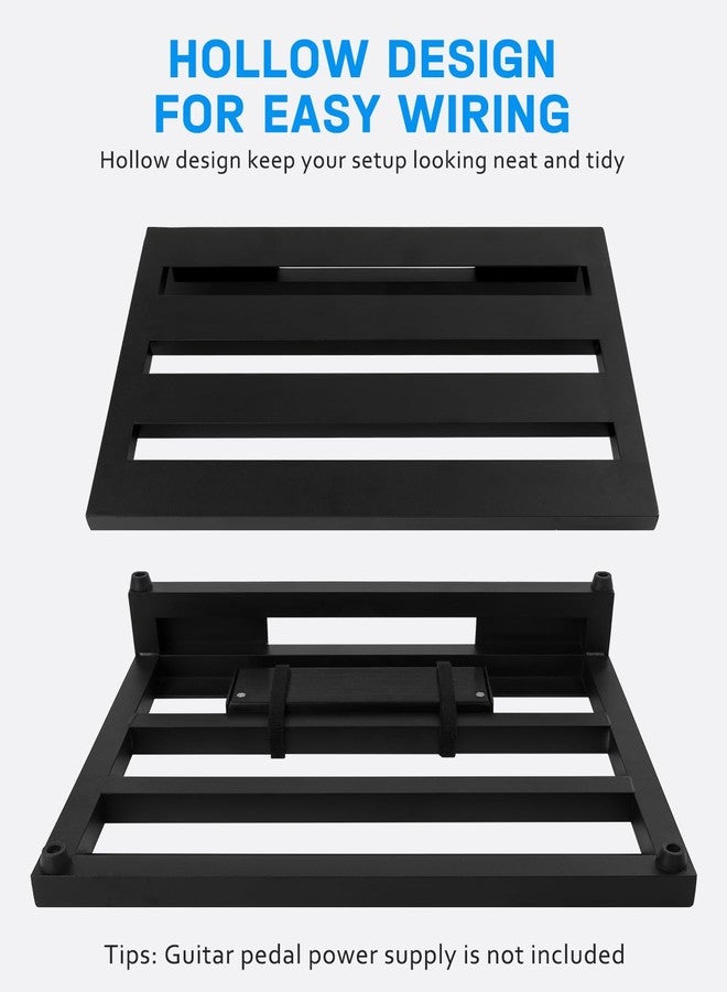 STRICH Guitar Pedal Board Aluminum Alloy 1.82lb Super Light Small Effect Pedalboard 15'' x 11.8'' with Carry Bag, STANDARD 15 (Angled) - Image 3