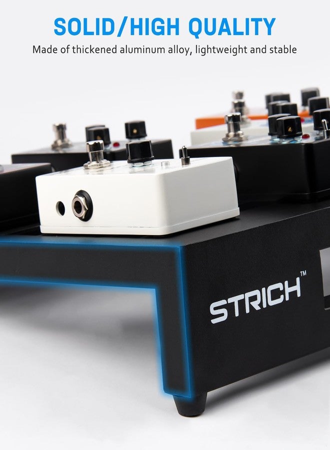 STRICH Guitar Pedal Board Aluminum Alloy 1.82lb Super Light Small Effect Pedalboard 15'' x 11.8'' with Carry Bag, STANDARD 15 (Angled) - Image 4