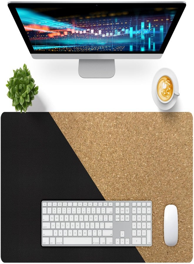 Bloss Black Desk Mat, Leather Desk Pad, Desk Matt for Desktop, Waterproof Desk Pad Mat, Computer Mat for Office Work/Home/Decor/Desk Protector/Cover(31.5 x 15.7 Inches) - Image 1