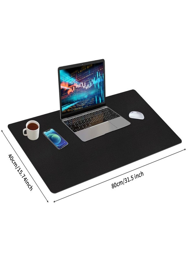 Bloss Black Desk Mat, Leather Desk Pad, Desk Matt for Desktop, Waterproof Desk Pad Mat, Computer Mat for Office Work/Home/Decor/Desk Protector/Cover(31.5 x 15.7 Inches) - Image 5