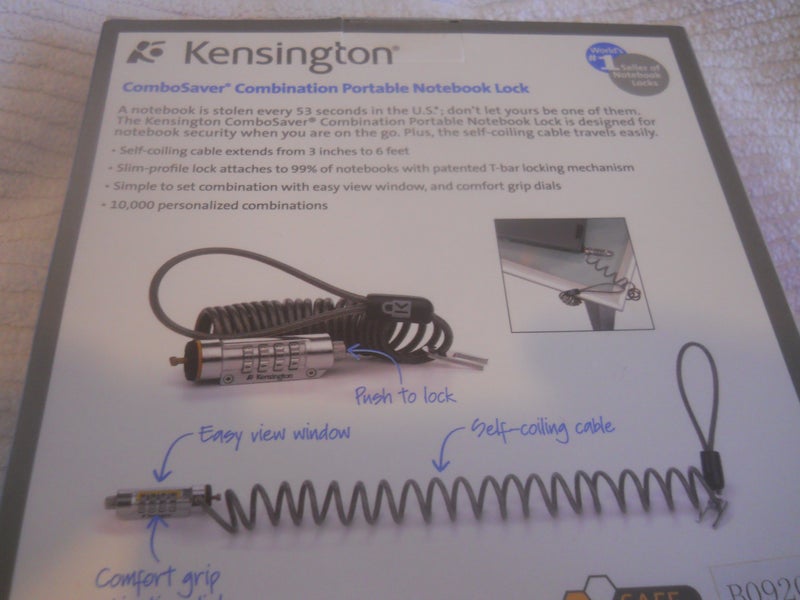 Kensington K64560US ComboSaver Portable Notebook Computer Lock - Image 4