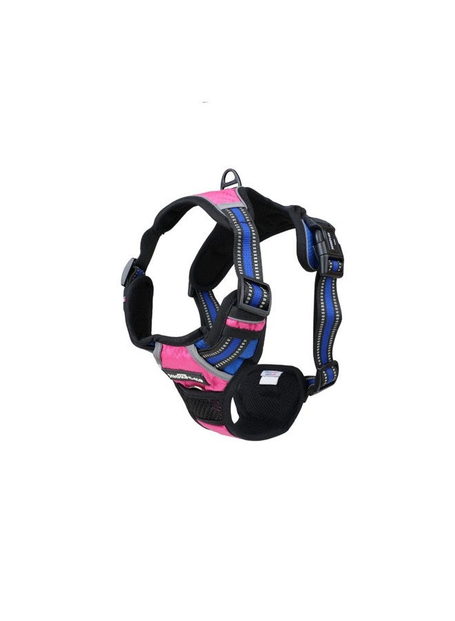 إيميلي بيتس حزام للكلاب متوسط الحجم، سترة خدمة بدون شد مع شرائط عاكسة ومقبض تحكم، قابلة للتعديل ومريحة لسهولة المشي، حزام للحيوانات الأليفة بدون اختناق (وردي، M) - Image 1