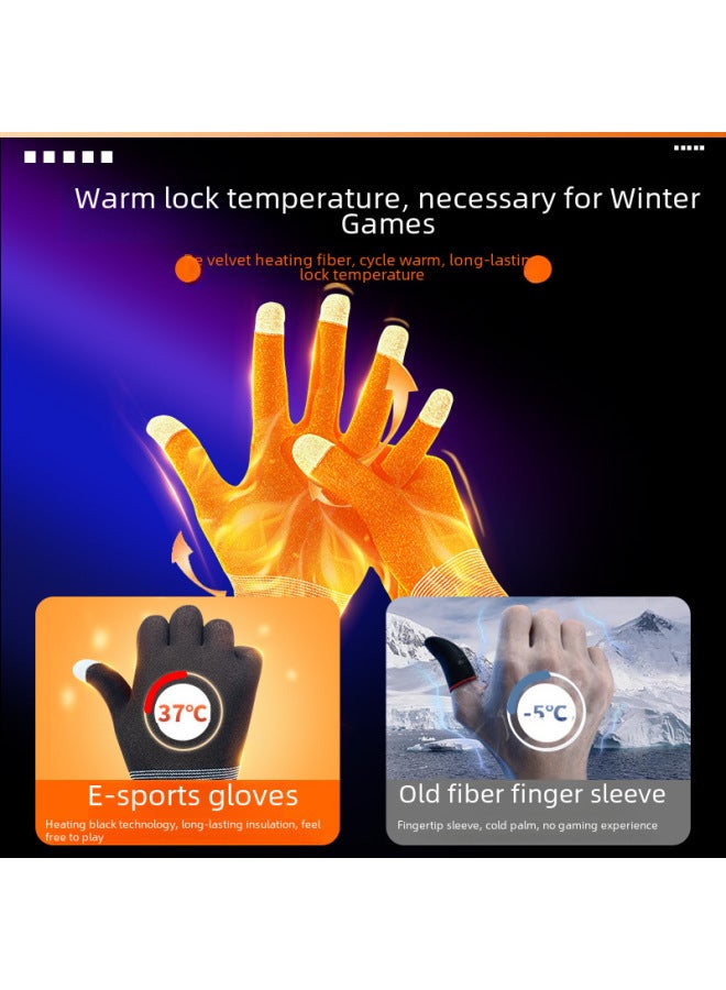 2023 Version Two-finger Game Half-finger Glue Gloves Sweat-resistant Mobile Game Touch Screen Positioning Anti-slip-Product Color:A Pair Of Blue Krypton Electric Competition Gloves (blue)  - Image 4
