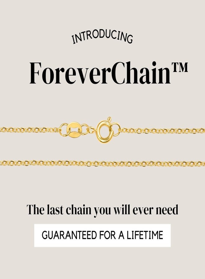 KISPER 24k Gold Over Stainless Steel 1.5mm Thin Cable Link Chain Necklace, 16 inch - Image 2