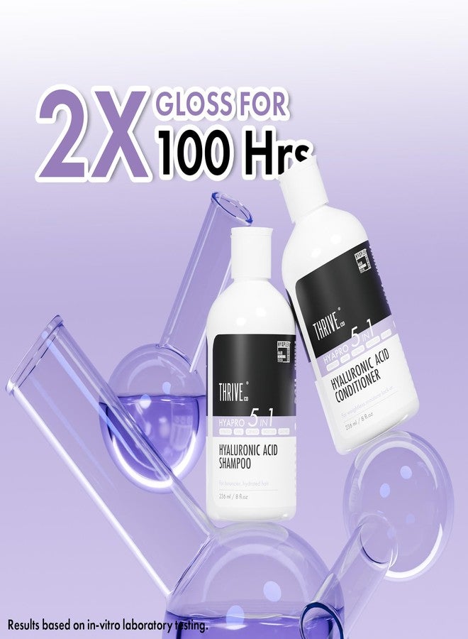 ThriveCo Hyaluronic Acid Shampoo | For Dry, Frizzy & Dehydrated Hair | Adds Shine, Bounce & Smoothness | Deep Hydration Without Heaviness | 100H Moisture Lock | 236ml - Image 4