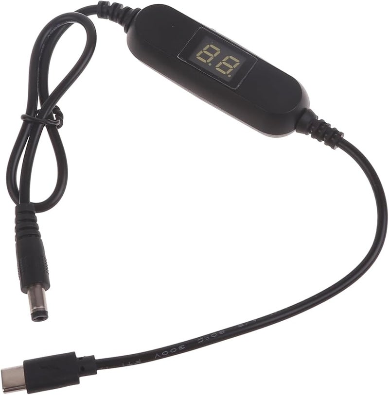 USB C To 1 5V 12V Adjustable Voltage Display Cable 50cm Battery Eliminator For Toy Game LED - Image 2