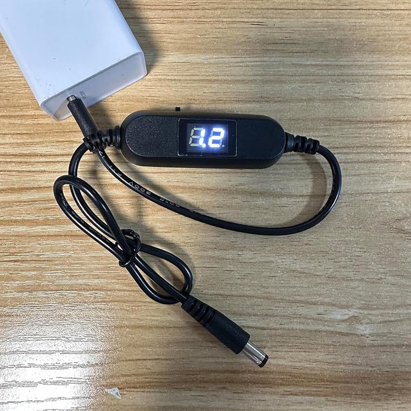 USB C To 1 5V 12V Adjustable Voltage Display Cable 50cm Battery Eliminator For Toy Game LED - Image 5