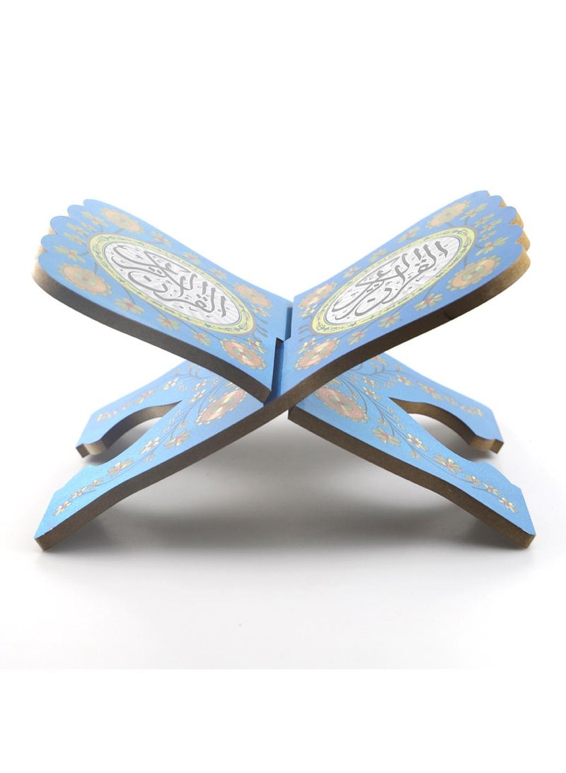 عام خشبية حامل القرآن الأزرق - Image 3