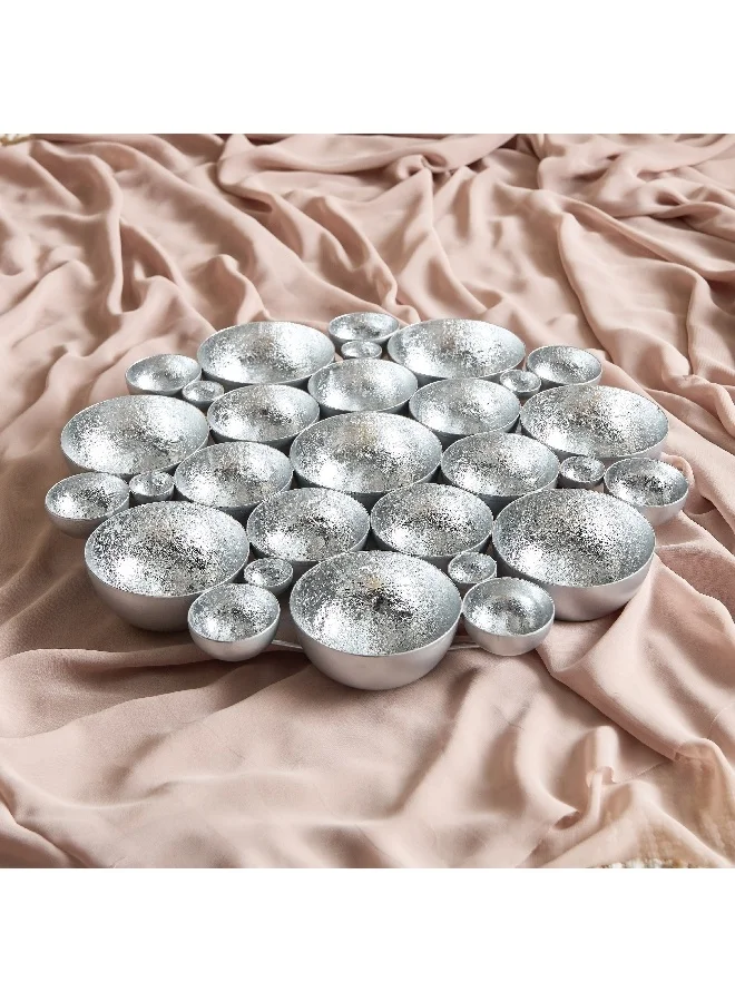 Home Box Neom Metal Flower Tealight Table Wall Holder 40 x 40 x 4 cm