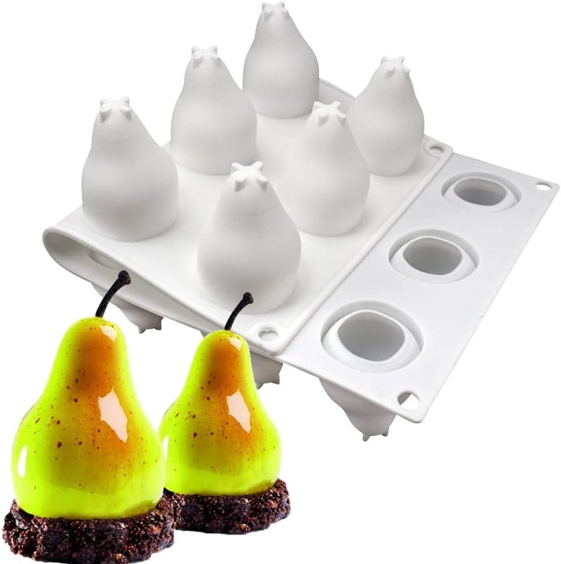 mostsom Silicone Mold Baking Pan Non-Stick Baking Pastry Chocolate Cake Dessert DIY Decoration Tools (Pear U_11.8x6.8x0.2 inch) - Image 1