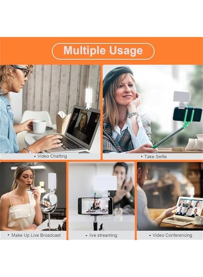 MIXDE Rechargeable Selfie Light with 80 LED Clips, Infinite Adjustment Modes - Ideal for iPhone, Phone, iPad, Laptop, Tiktok, Makeup, Live Stream, Vlog  - Image 2