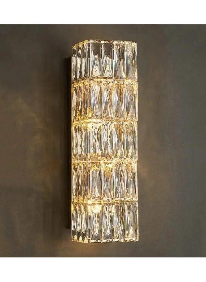 FAMI LIGHTS Crystal wall lamp, indoor for bedroom, living room, TV launeh with E 14 Bulb three color, white, yellow, warm white - Image 5