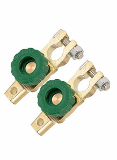 KASTWAVE Cut/Shut Off Marine Battery Switch, Battery Quick Disconnect Switch Top Post Switch Cut/Shut Off Switch Battery Master Isolator Switch for Boat Car Truck RV Camper Tractor Vehicles, 2 Pack  - Image 1