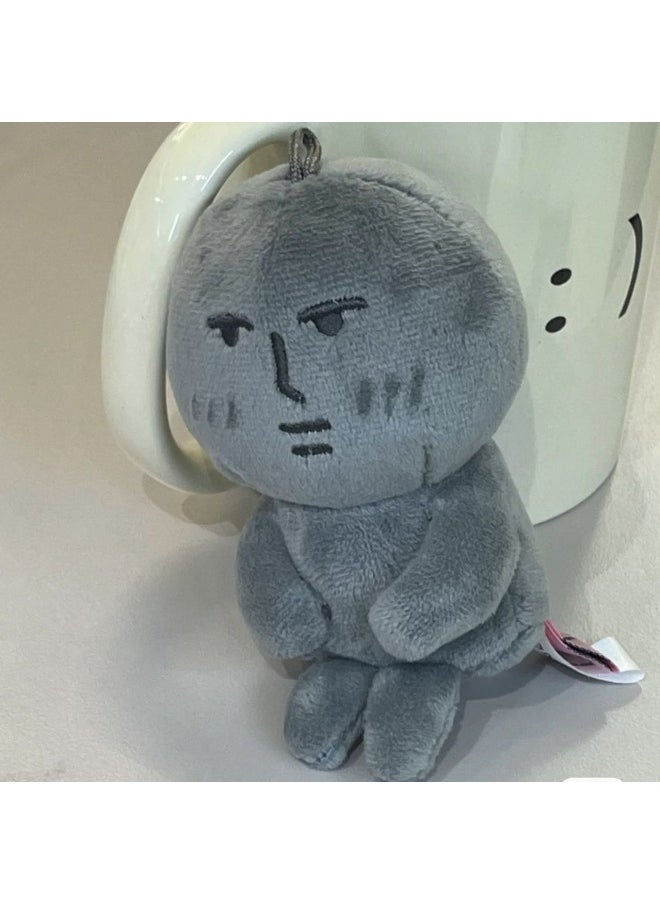Generic - Grey Pink Rabbit Surrounding Shanghai Flash Dopamine Cartoon Plush Dress Fool Pendant Grey Stone Man-Specifications:pink Rabbit Gray-Color:8cm - Image 1