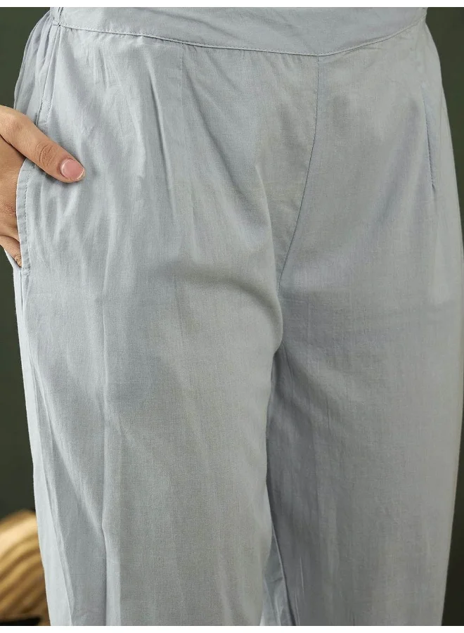 AKS Pure Cotton Ethnic Crop Top & Pant With Zari work Kaftan