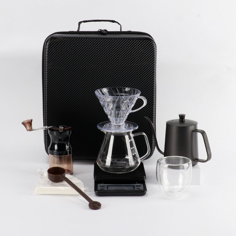 Hand-Made Coffee Set Gift Box Hand-Made Coffee Set Combination Outdoor Hand-Made Coffee Pot Gift Set - Image 3