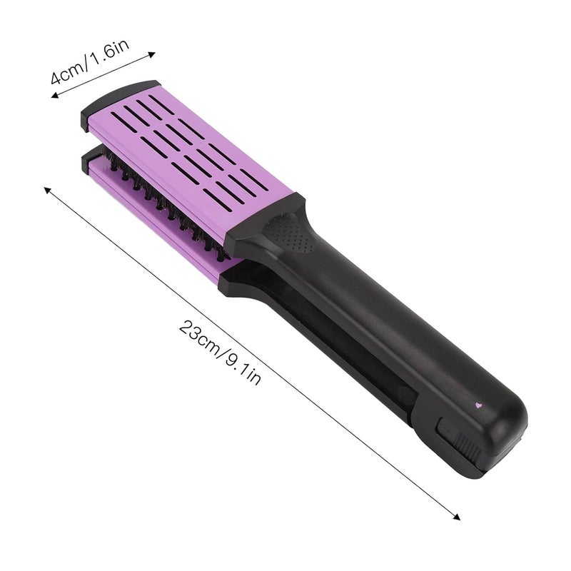 woobles Bristle Clamp Hair Brush, Hair Straightening Comb, Soft Bristles Double Sided Brush Clamp Straightener with Ergonomic Handle for Smoothing and Straight Hair Styles - Image 4