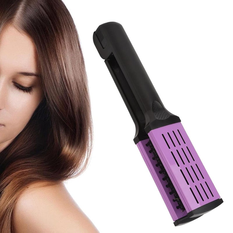 woobles Bristle Clamp Hair Brush, Hair Straightening Comb, Soft Bristles Double Sided Brush Clamp Straightener with Ergonomic Handle for Smoothing and Straight Hair Styles - Image 5