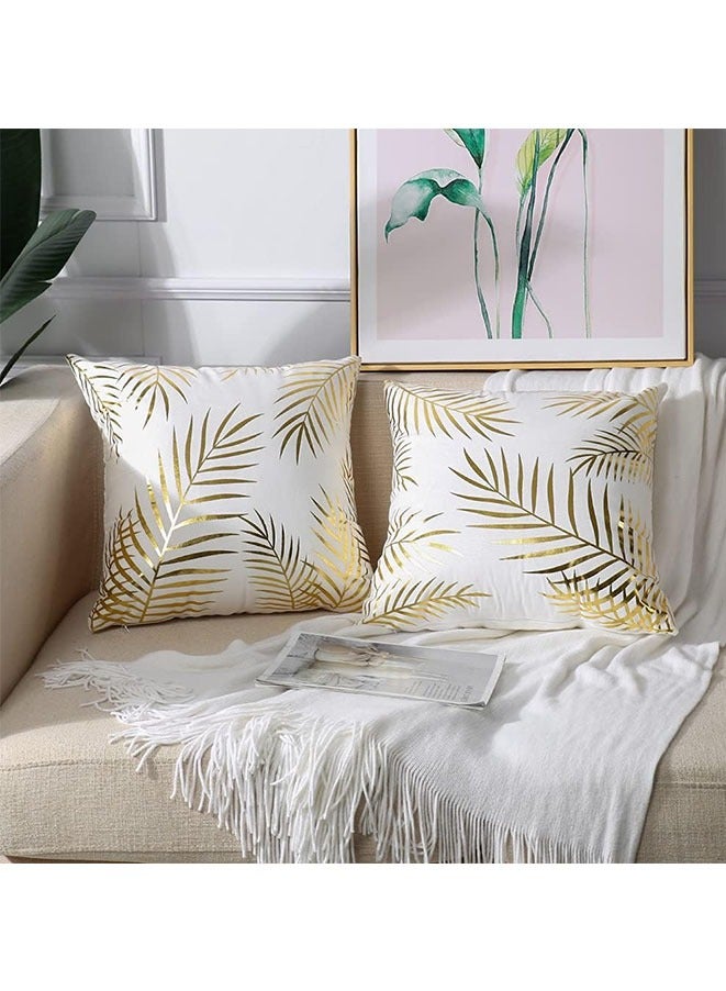 مويكسين غطاء وسادة مخملي مطلي بالذهب غطاء وسادة منزلي للأريكة وغرفة النوم لتزيين السيارة (18 × 18 بوصة) - Image 2