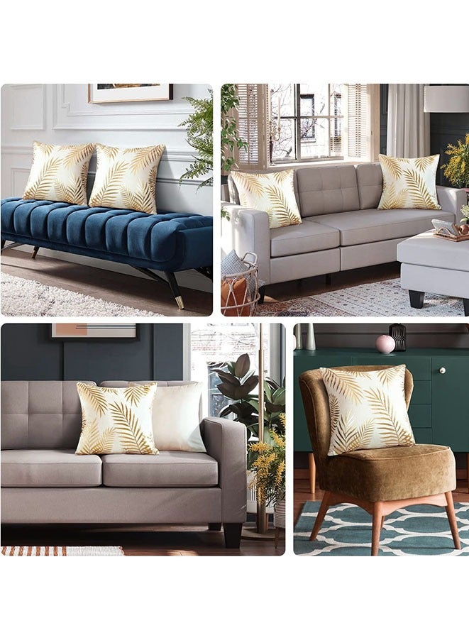 مويكسين غطاء وسادة مخملي مطلي بالذهب غطاء وسادة منزلي للأريكة وغرفة النوم لتزيين السيارة (18 × 18 بوصة) - Image 3