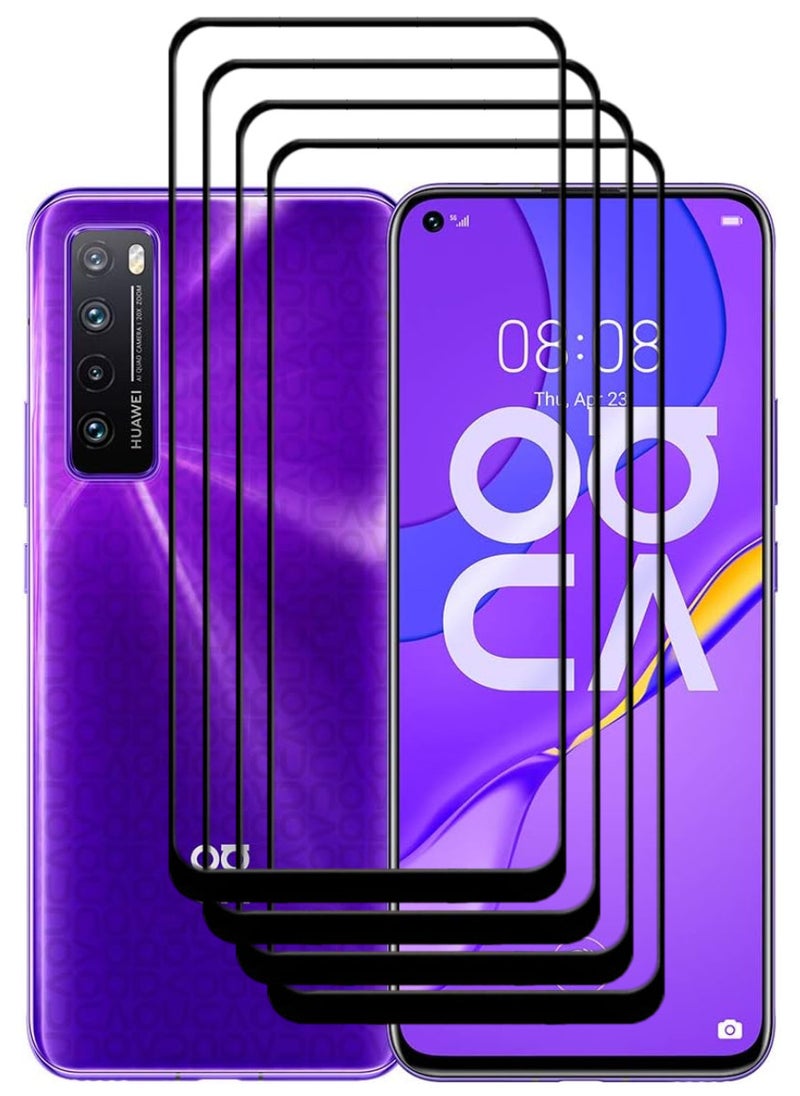 ACLIX 4 Pieces Antistatic ESD Dustproof Premium Quality High Definition Tempered Glass Screen Protector Designed For Huawei nova 7 5G - Image 1