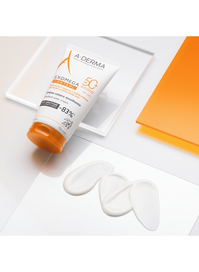 إيه-ديرما إكسوميغا كونترول كريم واقٍ شَمسي مُلَطِّف +SPF50 بحجم 150مل - Image 3