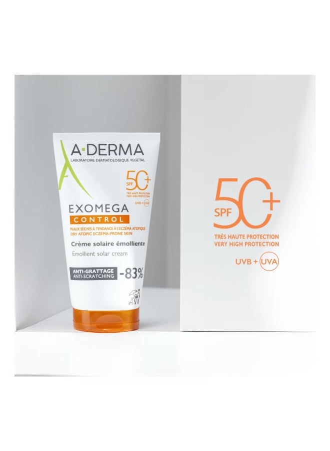 إيه-ديرما إكسوميغا كونترول كريم واقٍ شَمسي مُلَطِّف +SPF50 بحجم 150مل - Image 2