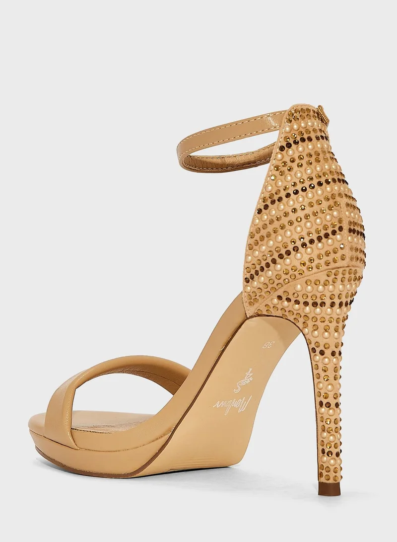 منبور Ankle Strap High Heel Sandals