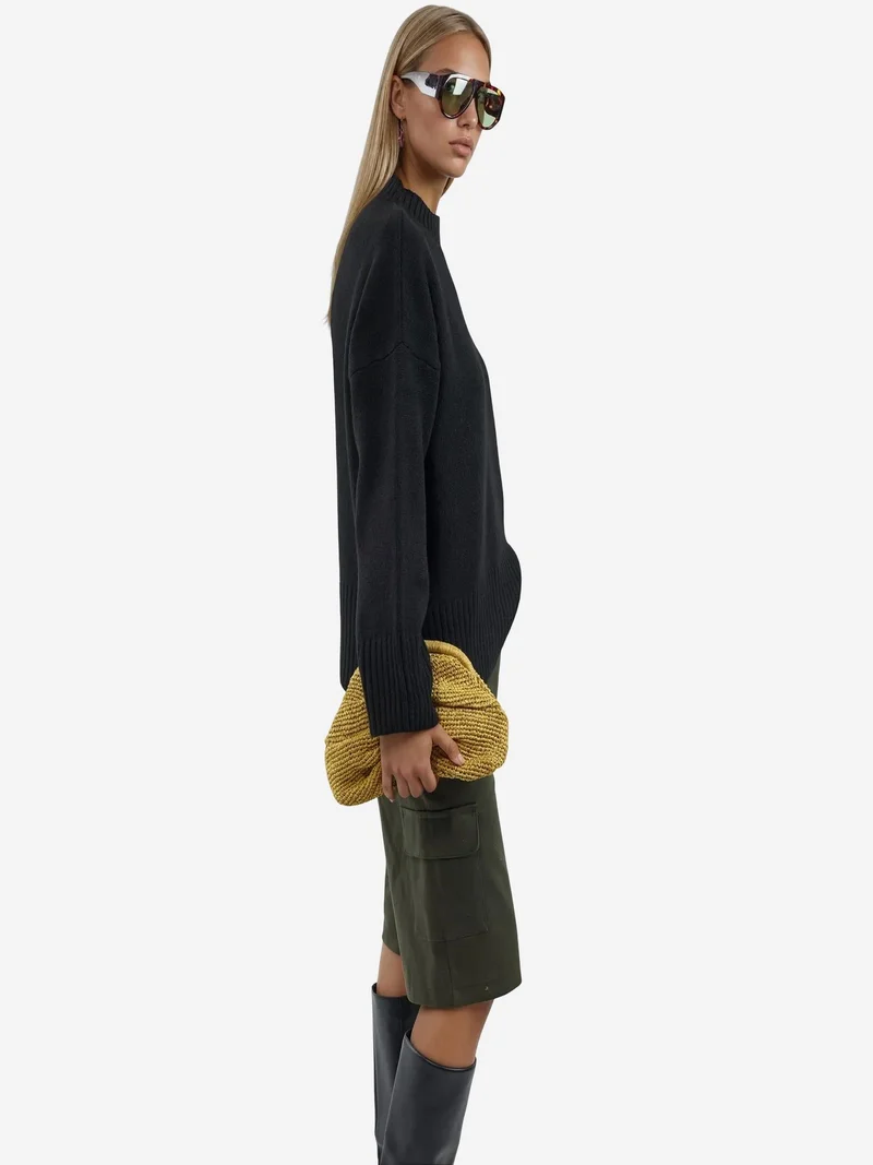 فيورنا VIORNA Plain Crew Neck Sweatshirt