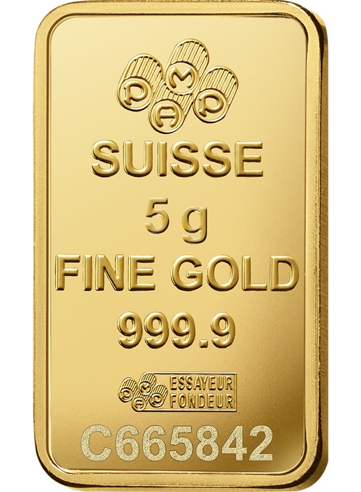 PAMP Suisse PAMP Lady Fortuna™ Gold Minted Bar - 5 gram 999.9 Purity Bar - 24 Karat. - Image 4