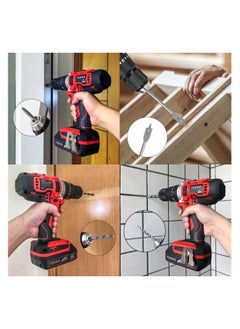 TEENO TEENO Cordless Hammer Drill Driver 20V Two 2.0Ah Li-Ion Battery 1/2" Metal Drill Chuck with 15 Pieces Bits Kit and Box  - Image 4