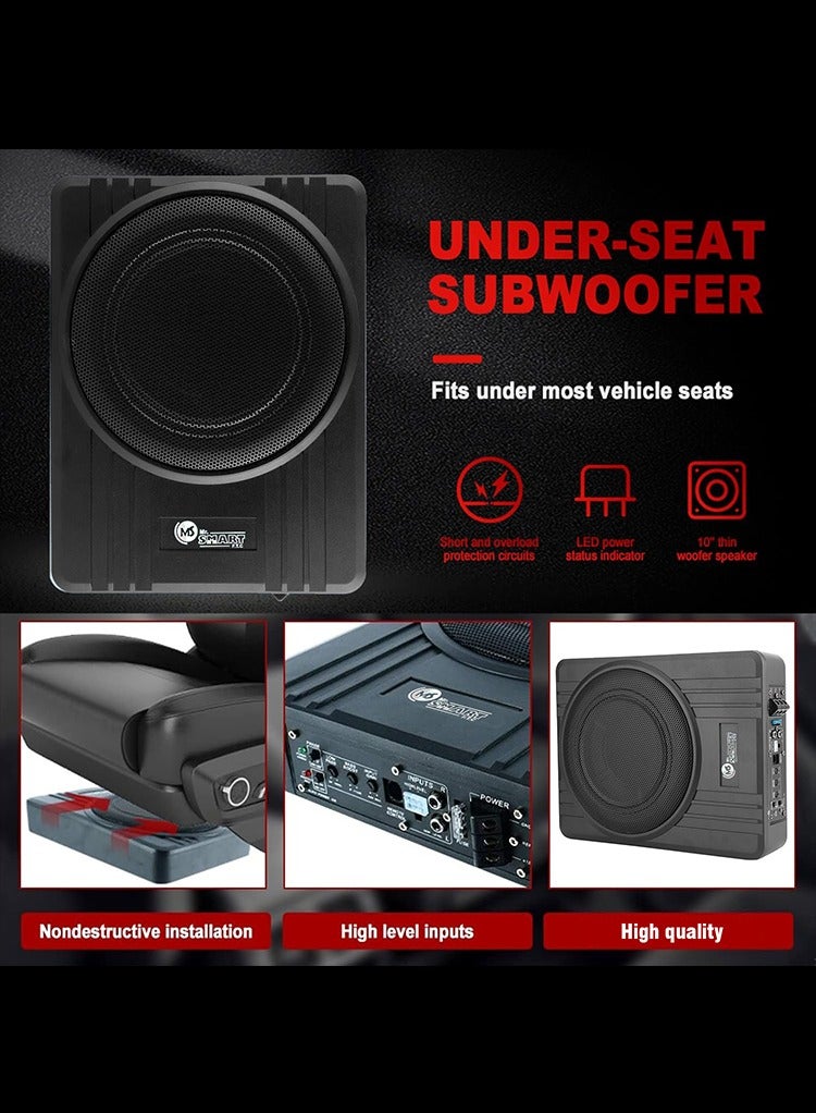 MR.SMART Mr. Smart Under-Seat Car Subwoofer, 3200 Watts Max Power, 50-150Hz Low Pass Filter - Image 5