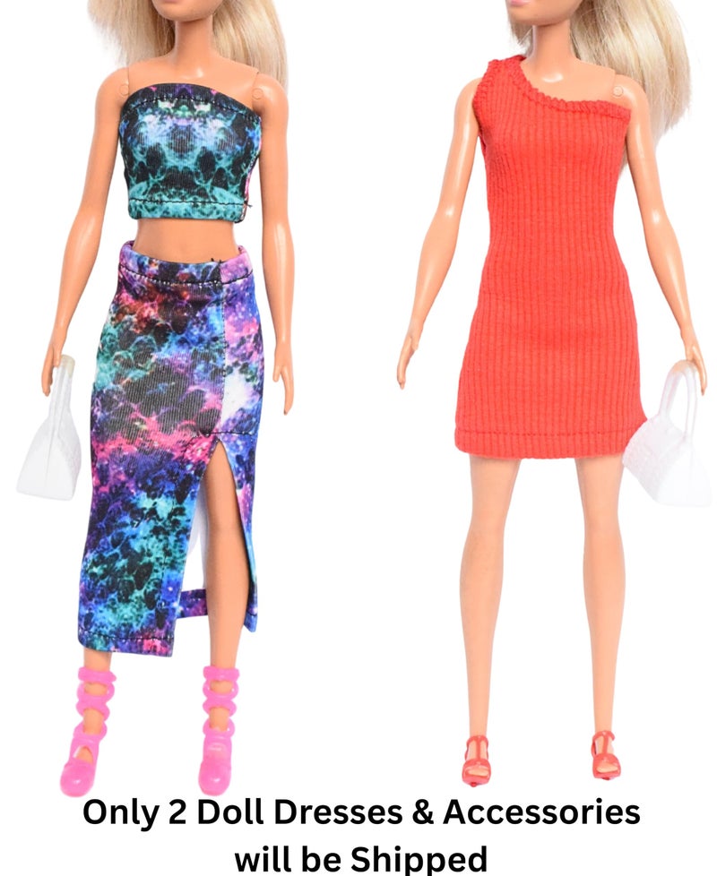 El Figo Doll Dresses and Accessories Set / 2 Pc Doll Outfits with Accessories (Tailored Dress for 28 c.m - 31 c.m Tall Doll) - Image 3