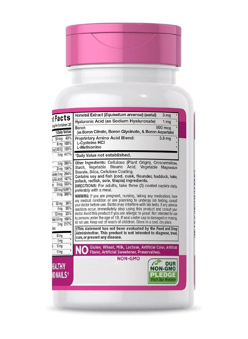 Nature's Truth Ultra Hair Skin & Nails Plus Biotin 60 Coated Caplets - Image 4