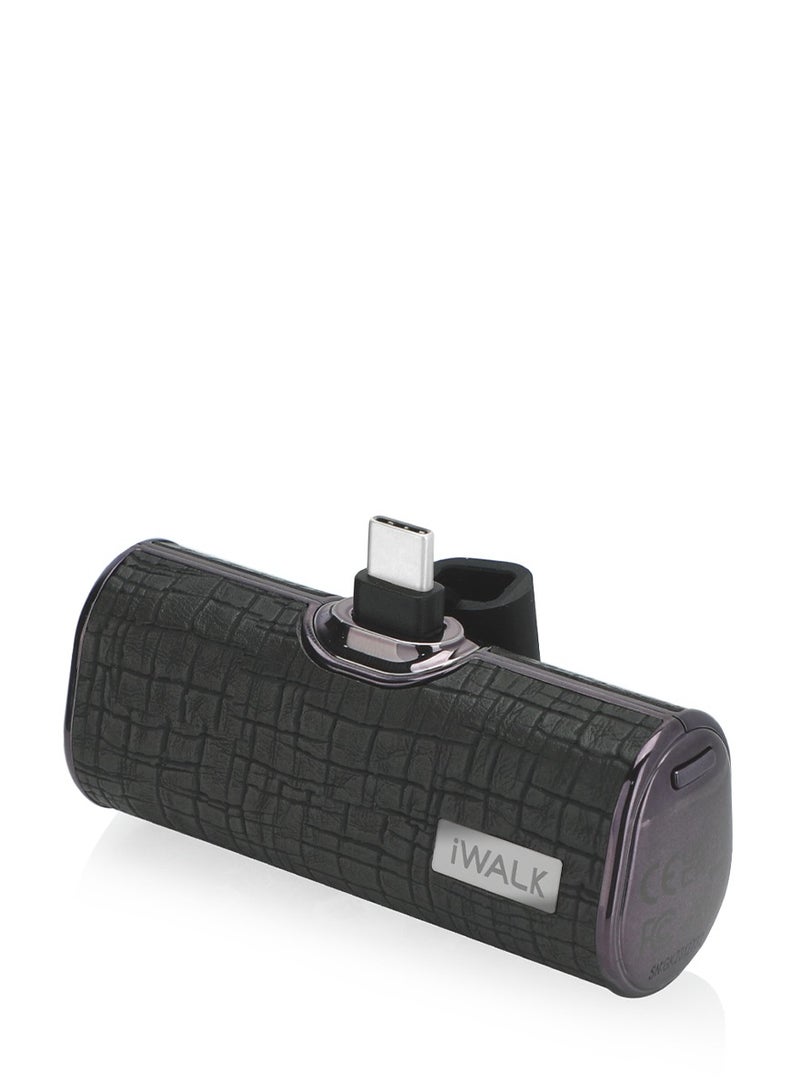 آيووك بنك الطاقة المحمول الصغير المحمول iWALK بنك الطاقة 4500 مللي أمبير في الساعة، جلد من النوع C-أسود - Image 3