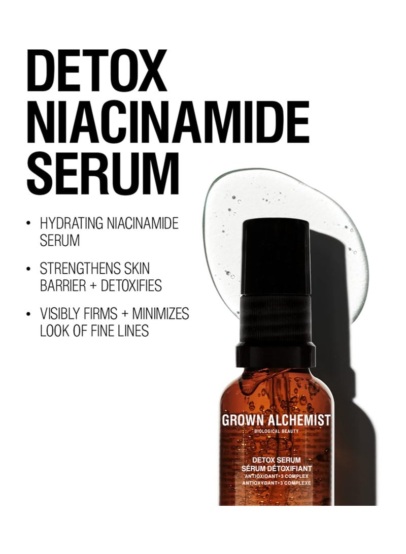 سيروم ديتوكس للوجه بخلاصة النياسيناميد خالي من الزيوت مع ثلاثي الببتيدات ومضادات الأكسدة لحماية حاجز البشرة ديتوكسيفي مرطب مرطب مضاد للشيخوخة ومضاد للتجاعيد 30 مل - Image 2