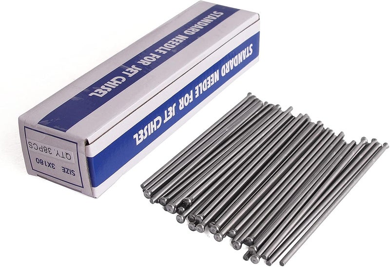SWANSOFT 5Inch Descaling Needles, Manganese Steel Replacement Needles, 38Pcs Replacement Needle Set for Needle Scaler - Image 1