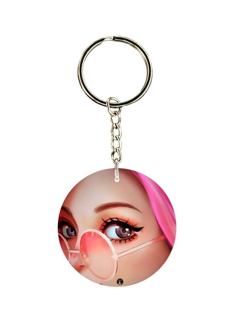 Girl Printed Keychain