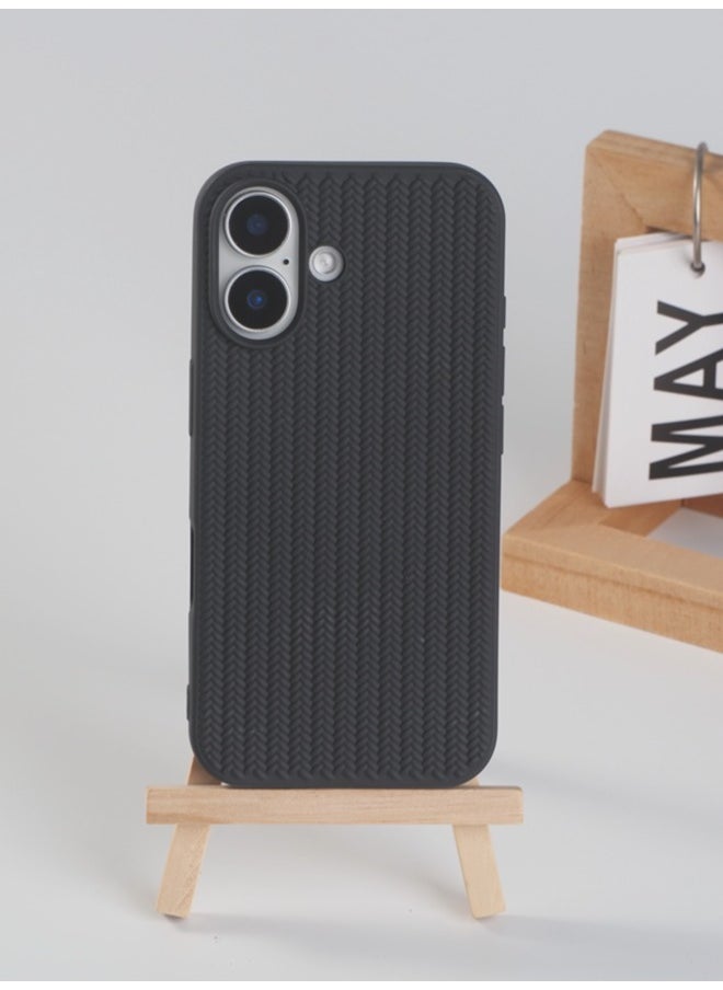 ShebSheb - Soft TPU 3D Braided Fabric Phone Case for iPhone 16 Plus - Image 1