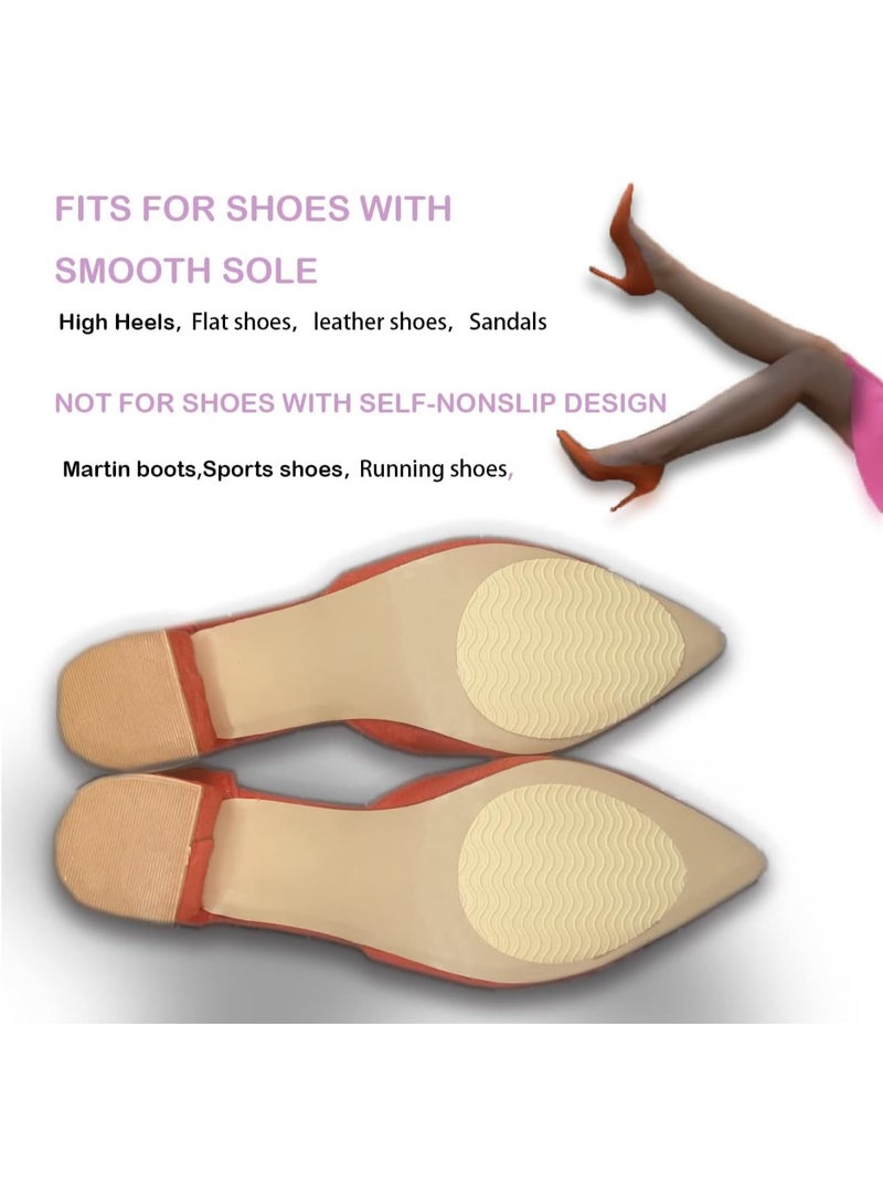 Non-Slip Shoes Pads Sole Protectors Adhesive, High Heels Anti-Slip Shoe Grips (Beige 3pairs) - Image 2
