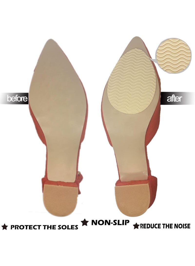 Non-Slip Shoes Pads Sole Protectors Adhesive, High Heels Anti-Slip Shoe Grips (Beige 3pairs) - Image 4