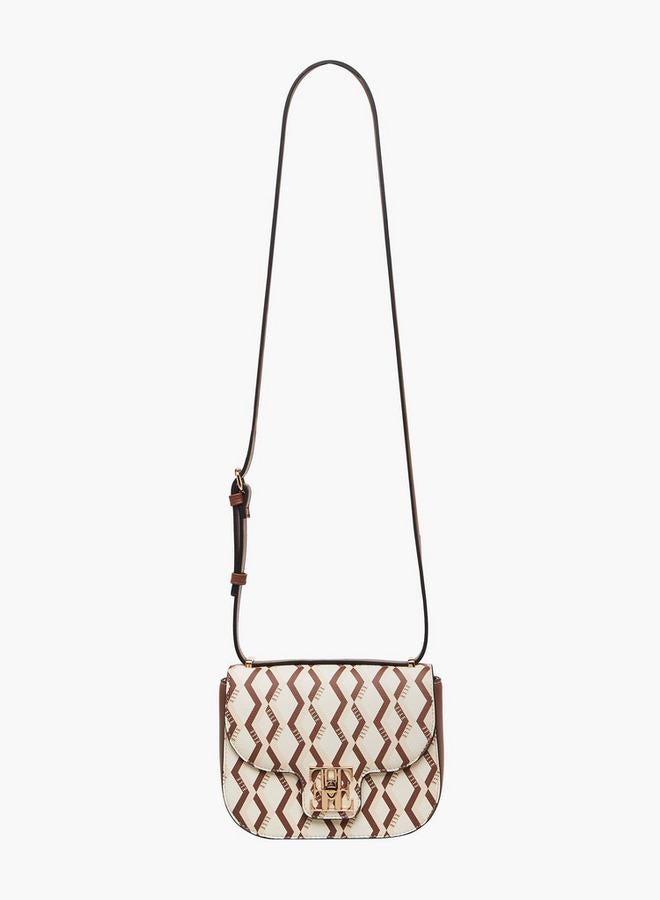 ايل حقيبة كروس بودي بطبعة شعار مع حزام قابل للتعديل - Image 3