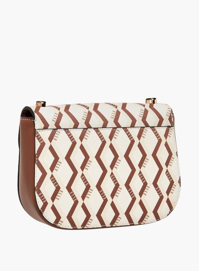 ايل حقيبة كروس بودي بطبعة شعار مع حزام قابل للتعديل - Image 4