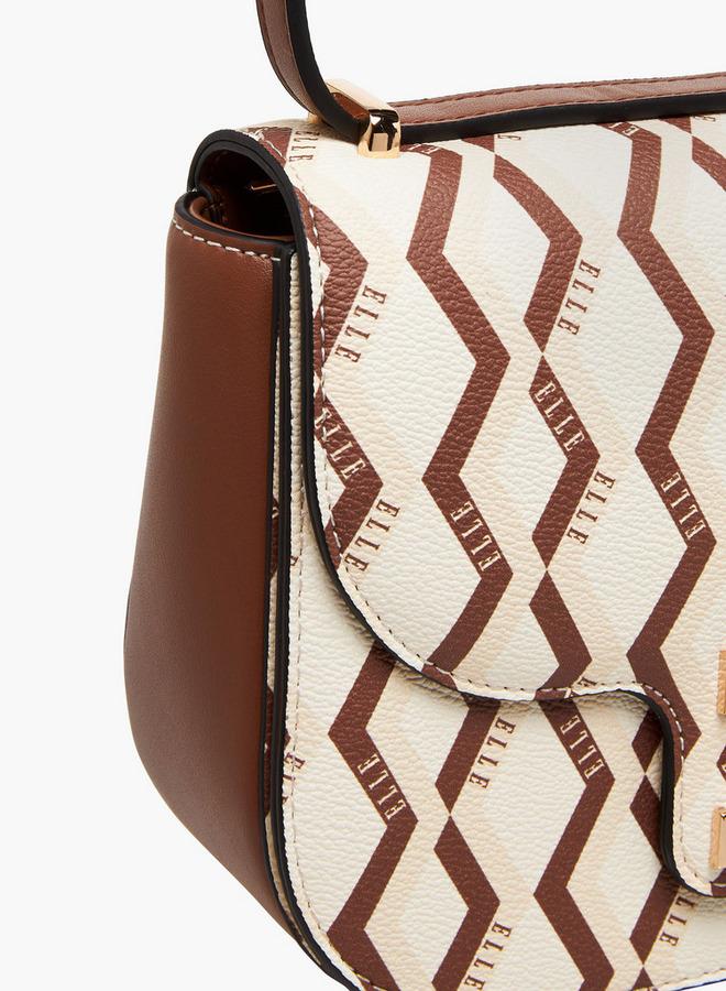 ايل حقيبة كروس بودي بطبعة شعار مع حزام قابل للتعديل - Image 5