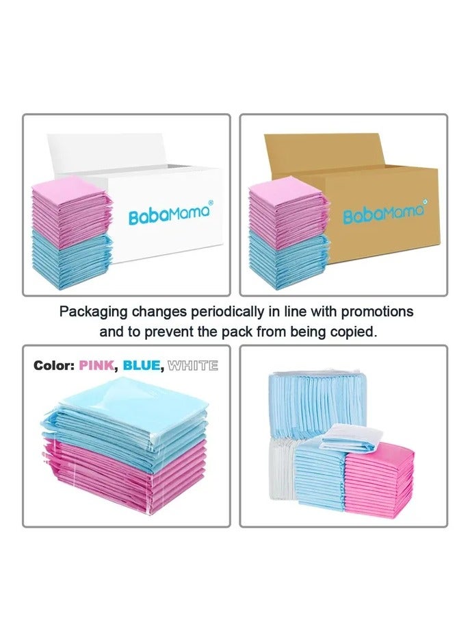 Babamama Disposable Changing Mats, 50 Counts, Soft Waterproof Mat, Portable Leak Proof Changing Mat, New Mom Leak-Proof Under pad, Mattress Table Protector Pad - Image 5