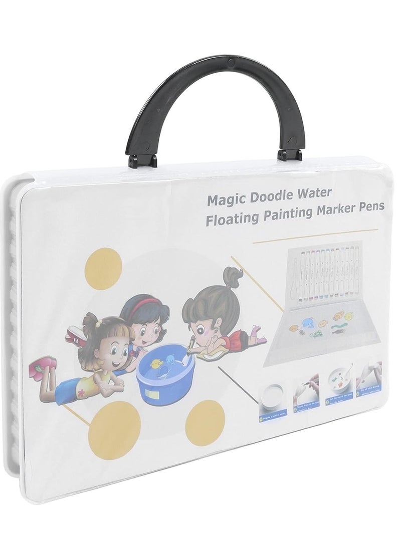 SYOSI Magical Water Painting Pen, 12 Colors Doodle Water Floating, Erasable Whiteboard Marker with Spoon, Colored Doodle Drawing Pen, Amazing Kids' Gifts for Boys and Girls - Image 3